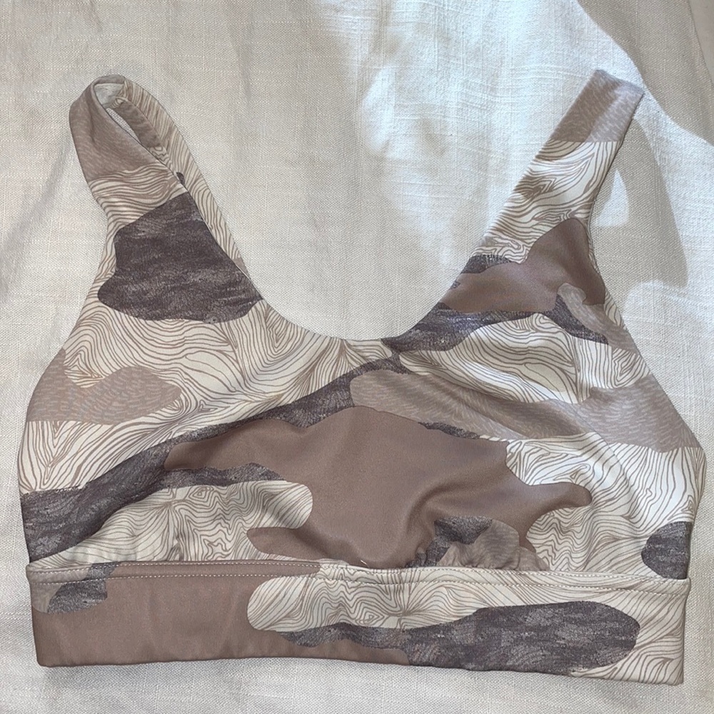 Camo neutral sports bra